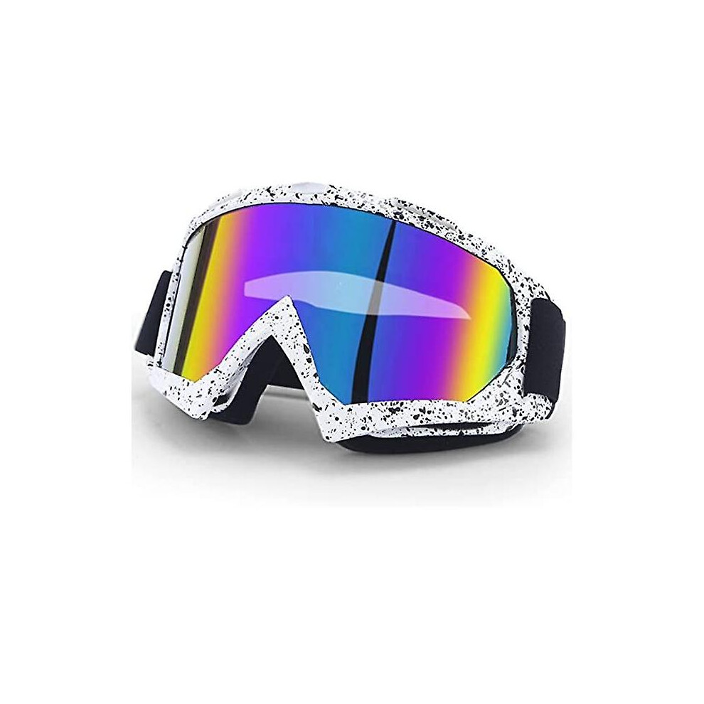 (As show, One size) Moto Cross Goggles, Ski Goggles Men Women Anti-uv, Windproof Dustproof, Anti-scratch, Moto Cross Goggles Adjustable Elastic Band,