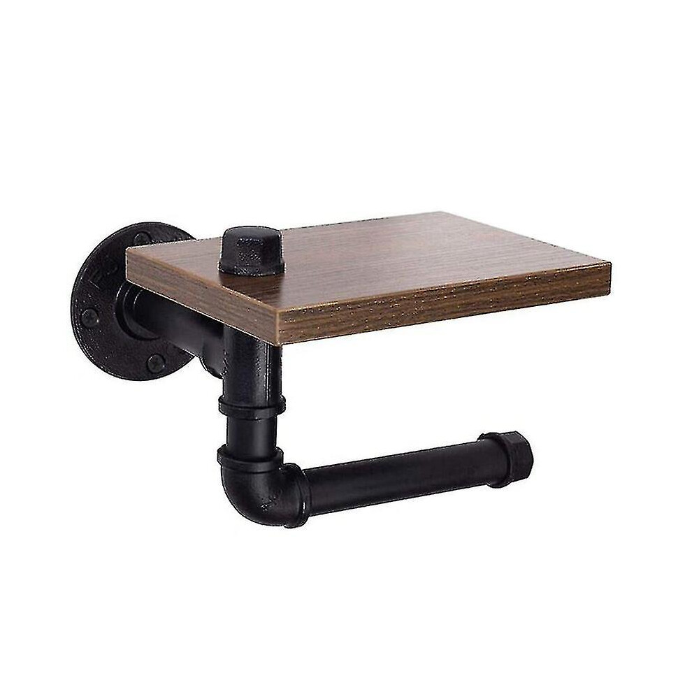 (As show, One size) High Quality Rustic Industrial Toilet Paper Roll Holder,pipe Floating Holder