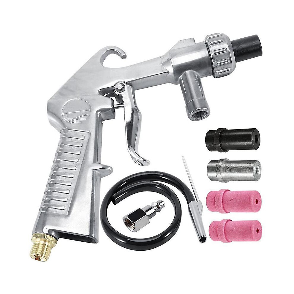(As show, One size) Sandblast Gun Kit2 For Abrasive Media Blasting Cabinet With Hose Nozzle For Sandblasting Machine