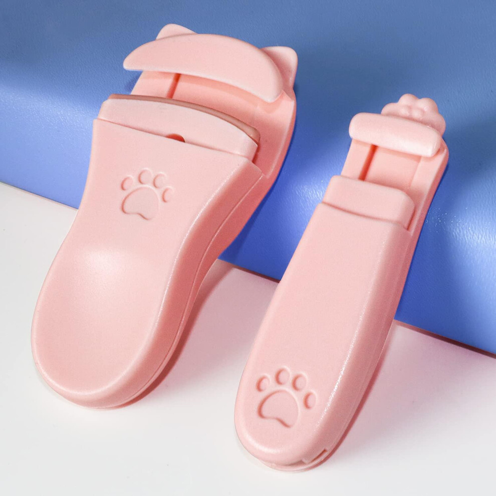 (As Show, One Size) 2Pcs Eyelash Curler With Silicone Replacement Pad, Wide Angle Eyelash Curler And Partial Precision Eyelash Curler - (Pink) Pink