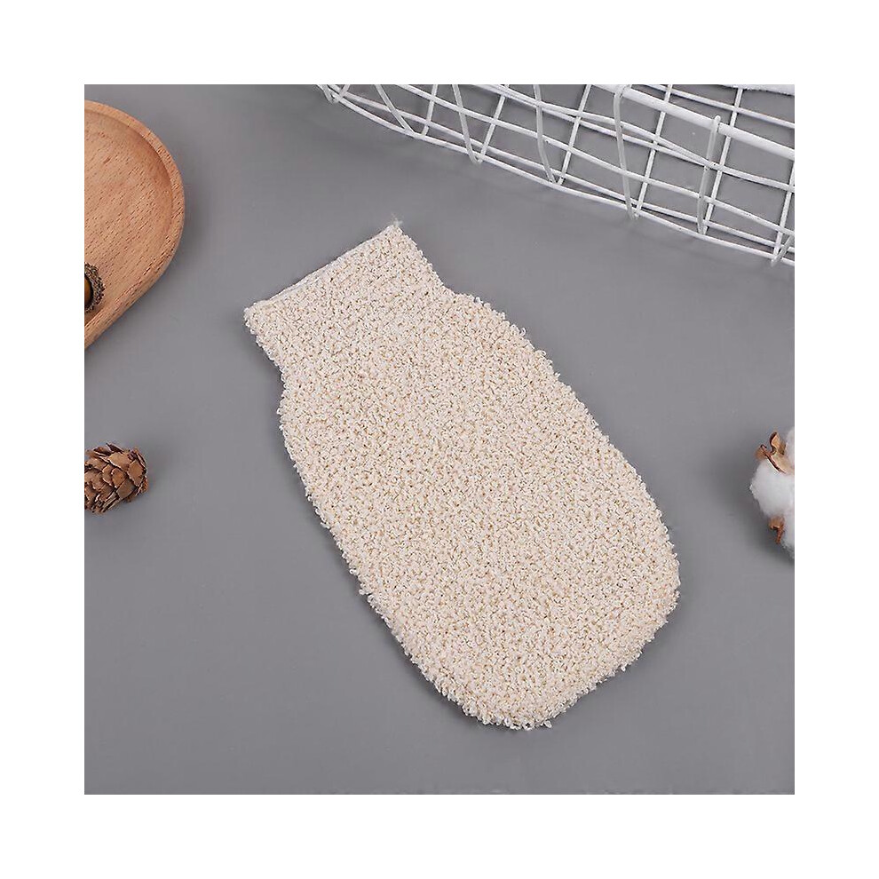 (As show, One size) Bath mitt - Organic bath mitt wash cloth - Bath sponge - Bath mitt exfoliator for men and women white