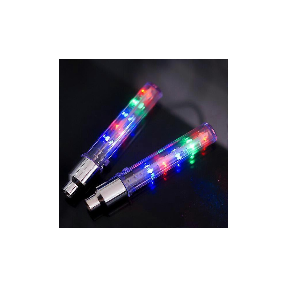 (As show, One size) Bicycle wheel lamp with flashing tire valve lamp Bicycle wheel cover lamp