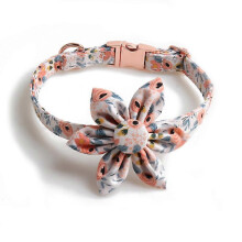 (As show, One size) Small dog collar with safety metal buckle adjustable pattern dog collar, suitable for small dogs small medium and large dogs.orange