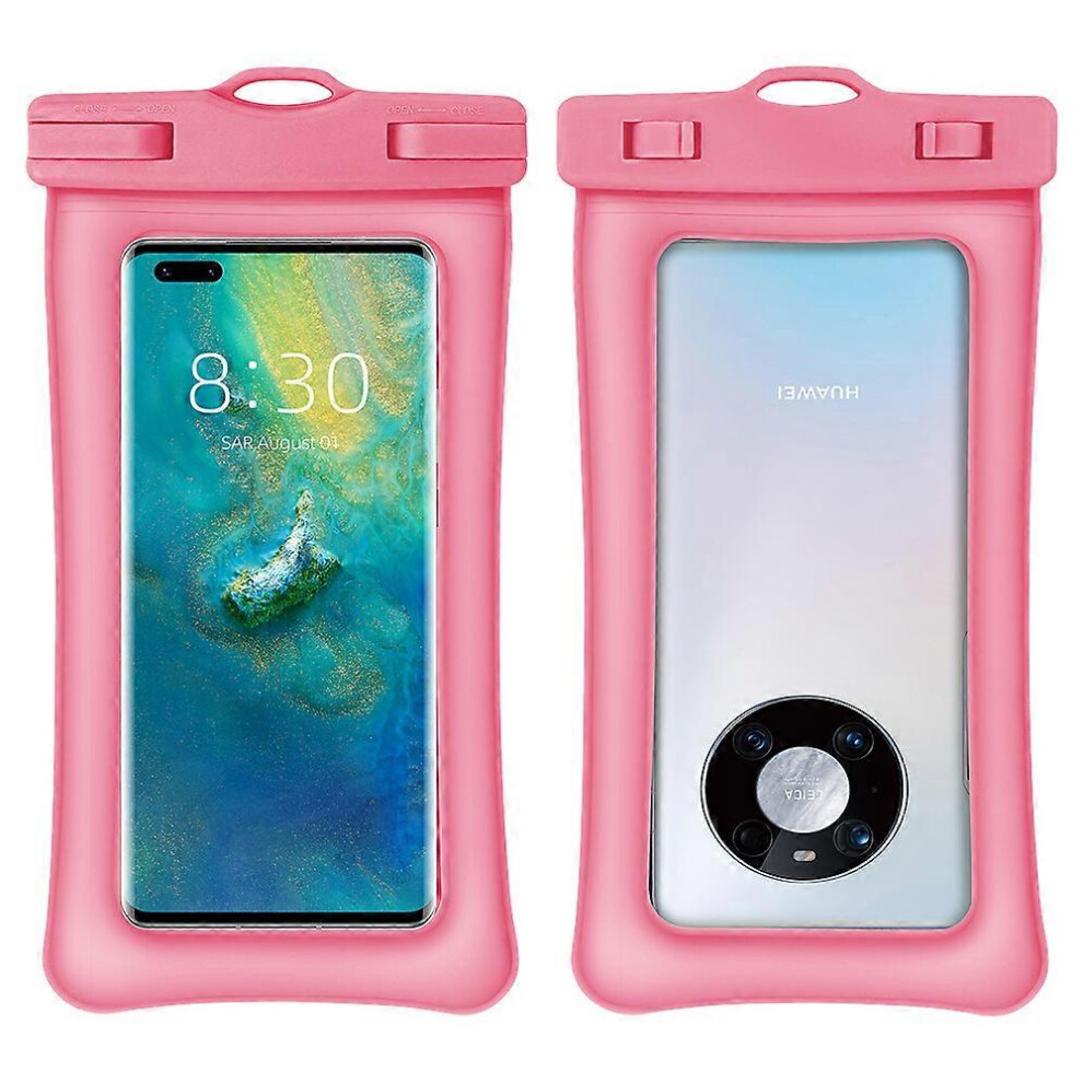 (As Show, One Size) 2Pcs Ipx8 Waterproof Mobile Phone Case - Universal Waterproof Pouch For Iphone 13 Pro Max 12 11 Pro Max Xr X Xs Se 2020 8 Plu Pink