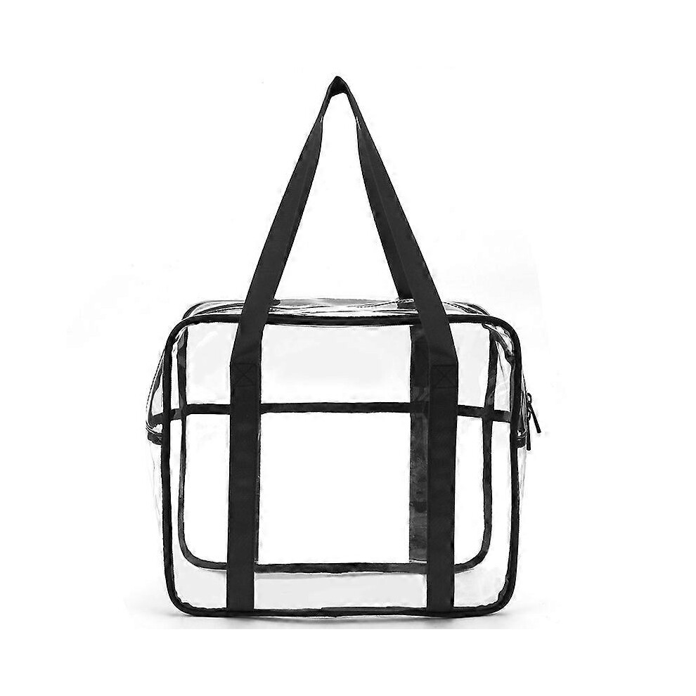 (As show, One size) Bag,heilwiy Large Clear Cosmetic Bag,heilwiy Waterproof Portable Toiletry (black)
