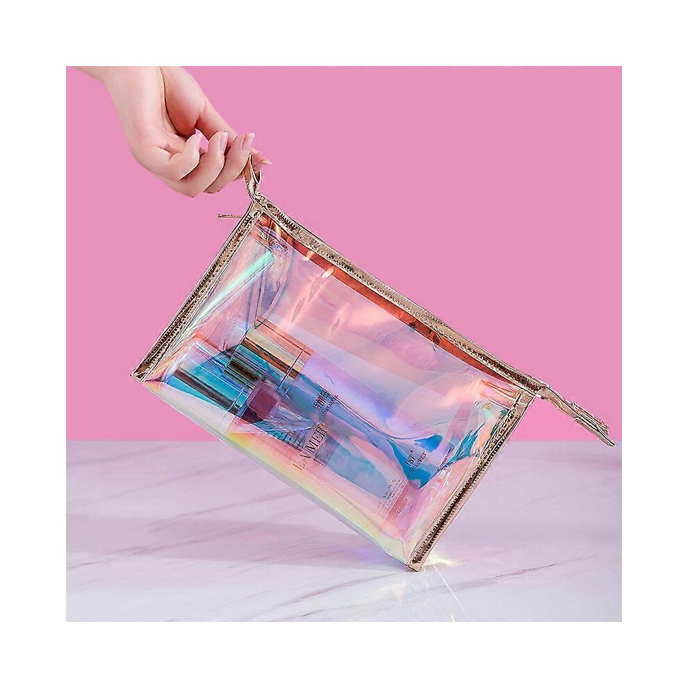 (As show, One size) Cosmetic Bag Toiletry Cosmetic Bag Makeup Holographic Large Travel Bag Organizer