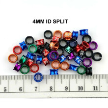 (4mm ID Split) Split Aluminium Bird Leg Bands Split Aluminium Bands Parrot Leg Rings Set 50PCS