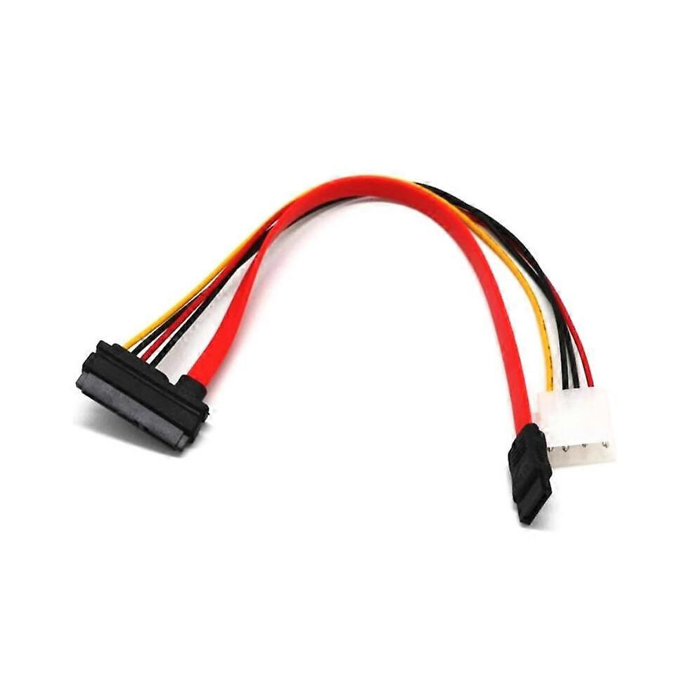 (As Show, One Size) 15 Pin+7 Pin Sata Power Data Cable 4 Pin Molex To Serial Ata Lead Adapter Ide 5021564517976