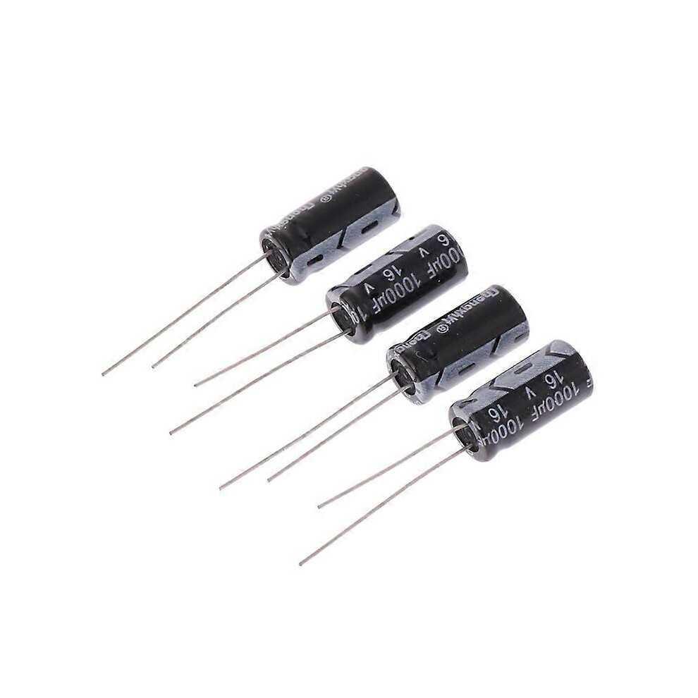 (As Show, One Size) 4 Pcs 16V 1000Uf 105C Radial Aluminium Electrolytic Capacitor 20% 5021564541346
