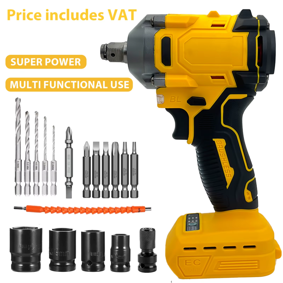 Cordless Impact Wrench 3000RPM Brushless Tool