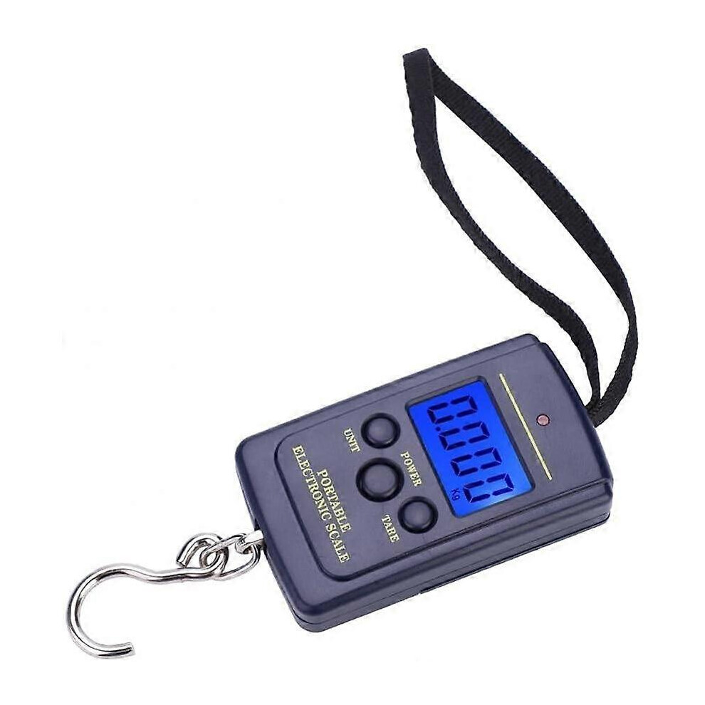 (As show, One size) Fish Scale, 40kg Hanging Digital Scale, Pocket Size Pro Multi-Function Scale with Tare, Backlit LCD Display for Fishing, Postal Pa