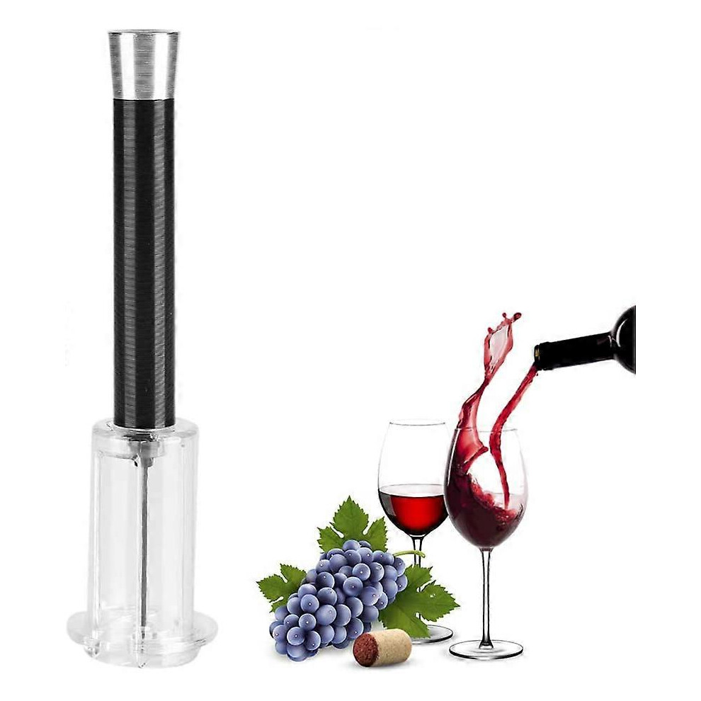 (As show, One size) Cork Bottle Opener, Air Pressure Corkscrew Bottle Opener Bottle Opener Bottle Opener Corkscrew Tools Easy Cutter(Black)