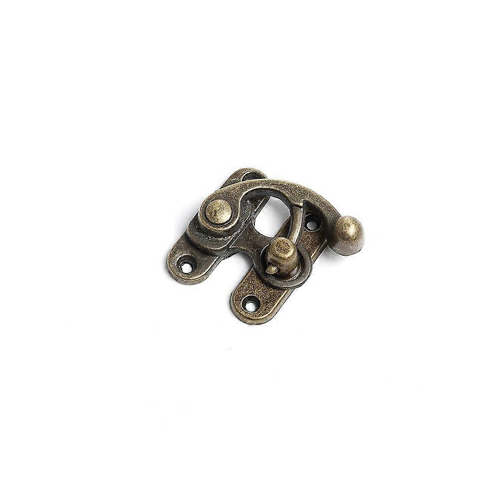 (As show, One size) Closing hook, clasp, bronze-iron design, for chests, wine boxes, boxes in vintage style, retro-countryside, solid model, 33 x 28 mm, set of 4 pieces