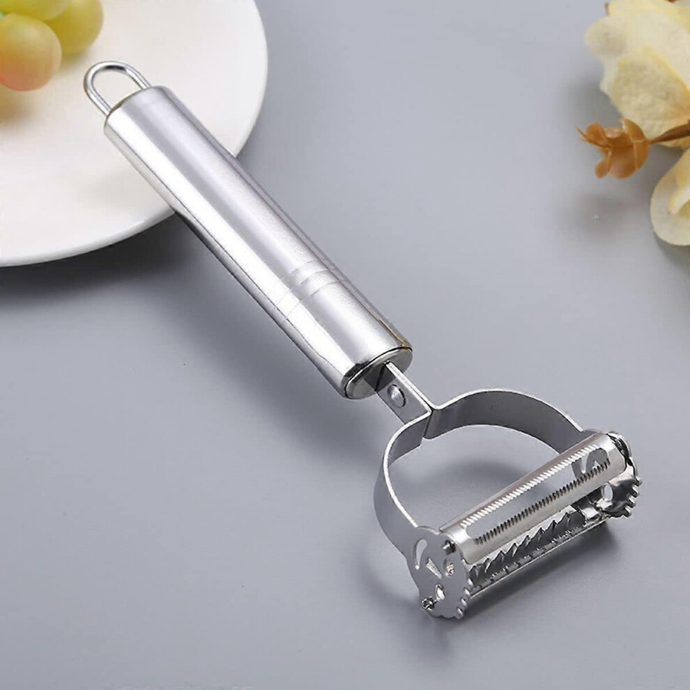 (As show, One size) Vegetable and Fruit Peeler - Multifunction Stainless Steel Peeler, Food Grade Hanging Grater, Dishwasher Safe