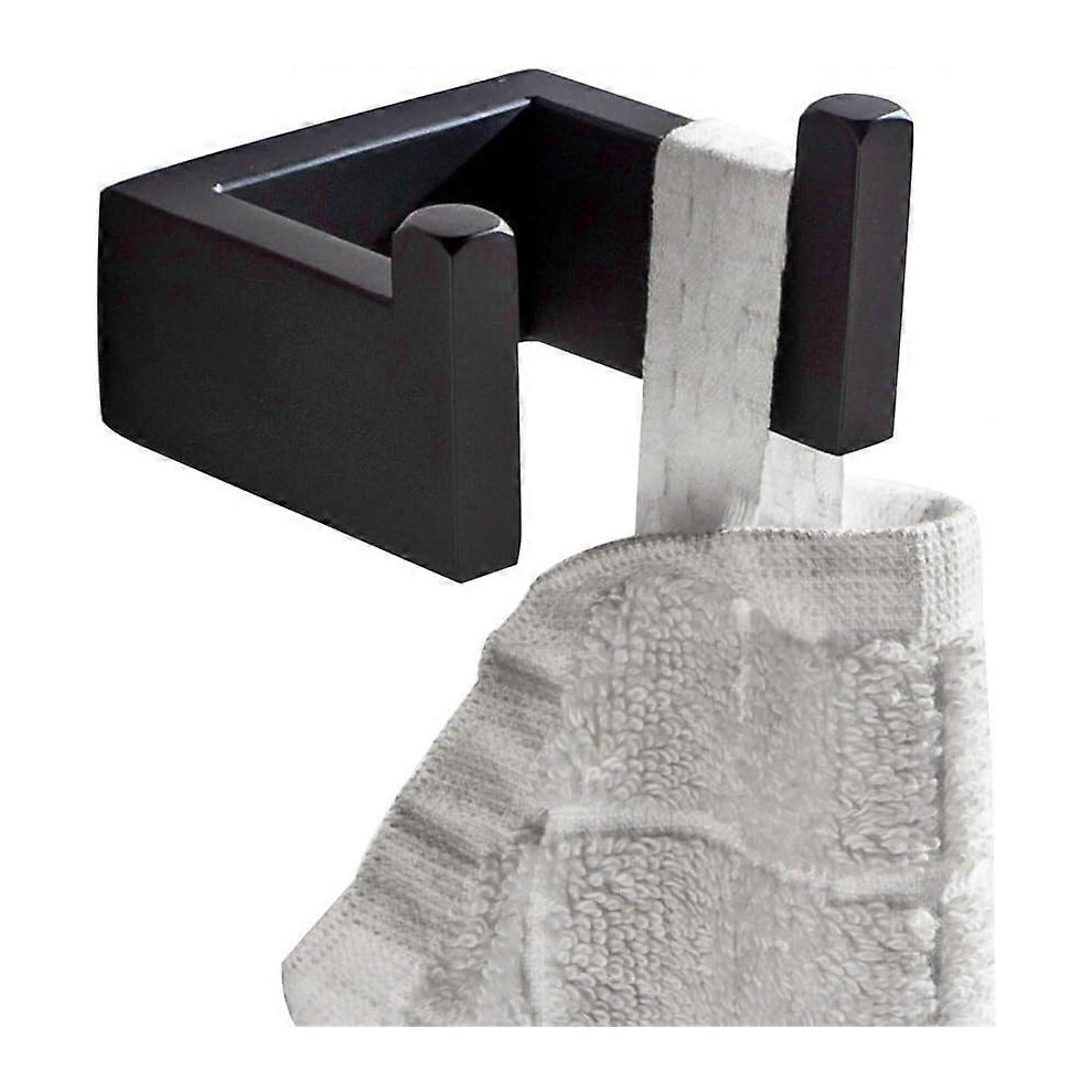 (As Show, One Size) Towel Hook Cloth Rack Coats Hats For Bathrobe Kitchen And Bedroom Sus 304 Stainless Steel Matte Finish Bathroom Wall Mounted Black