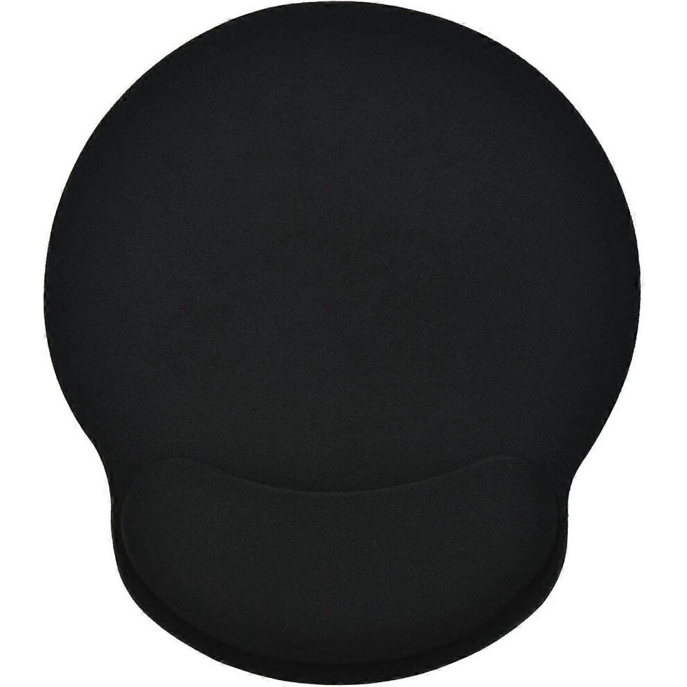 (As Show, One Size) Mouse Pad With Gel Wrist Rest, Ergonomic And Comfortable Black