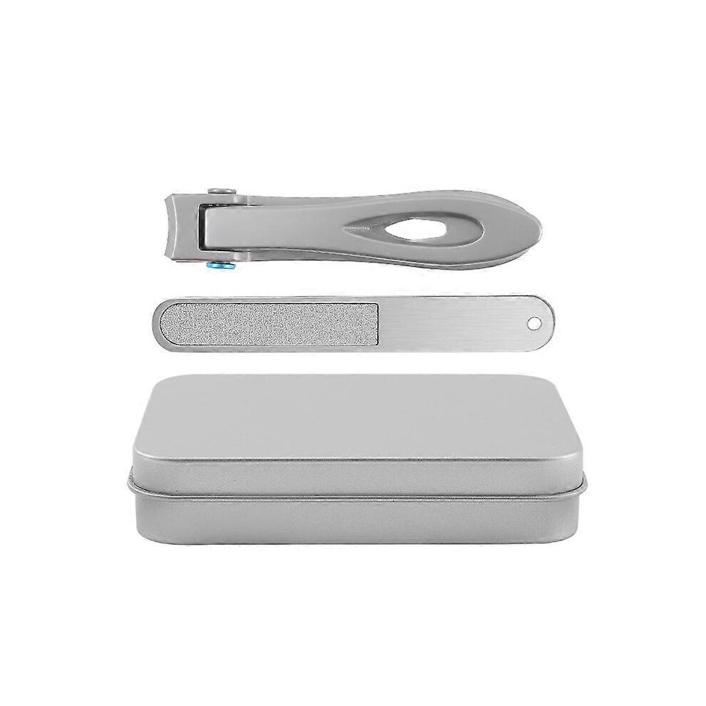 (As show, One size) Toenail Clipper, Professional Toenail Clipper, Stainless Steel Nail Clipper Feet with Nail File and Metal Case, for Men and Women