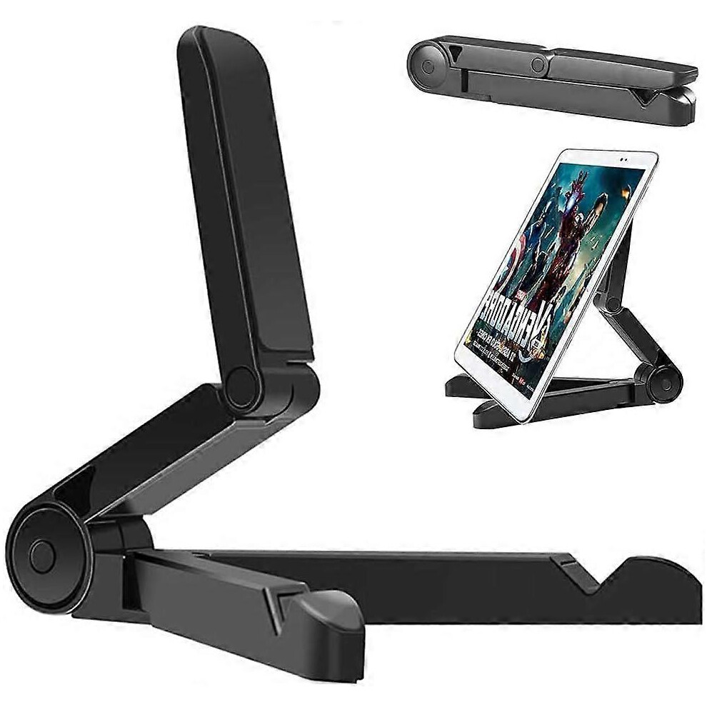 (As show, One size) Desktop Tablet Stand, Adjustable Portable Tablet Stand Holder for iPad Samsung Galaxy and Kindle Fire Tablets, Desktop Phone Holde
