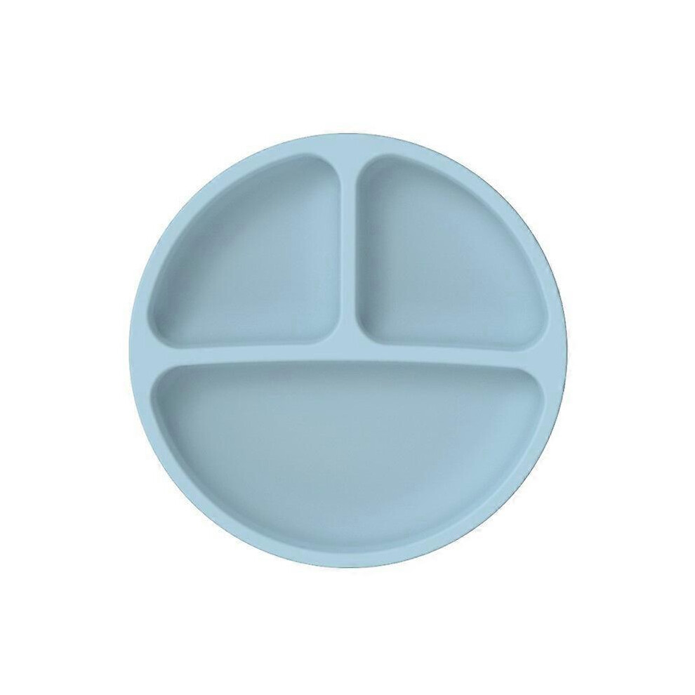 (As show, One size) Silicone Plates with Suction Cup for Baby- Pack of 1- Tableware Set Table Non-Slip Unbreakable Divided Plates- Dishwasher and Micr