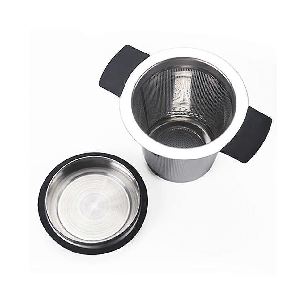 (As show, One size) Stainless Steel Tea Infuser Strainer, Fine Mesh Tea and Coffee Infuser Strainers with Large Capacity and Perfectly Sized Double Handles.