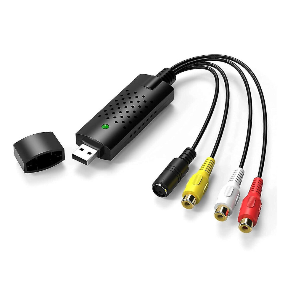 (As show, One size) USB 2.0 Audio to Video Converter Digitizes and Edits Video from Any Analog Source Including VHS DVD VCR