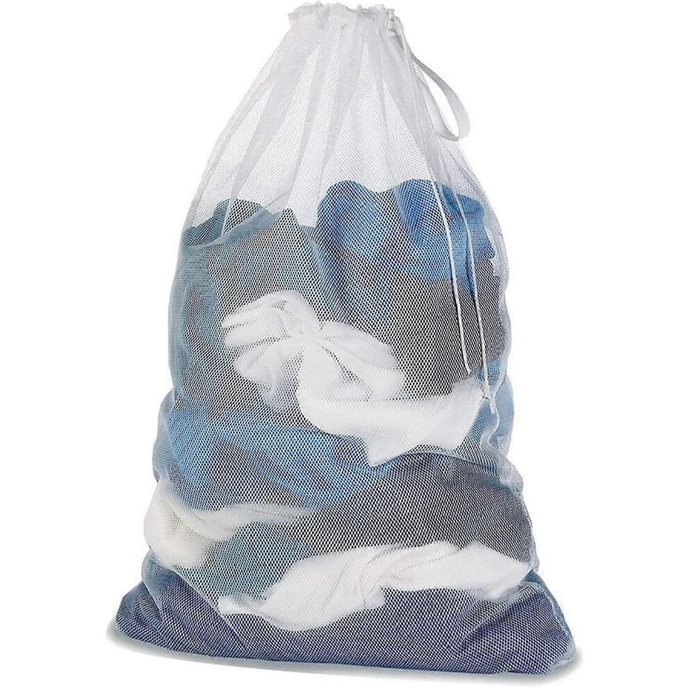 (As show, One size) (1pc) Net Laundry Washing Machine Laundry Bags Net Laundry Bag Rope Mesh Washing Bag for Laundry