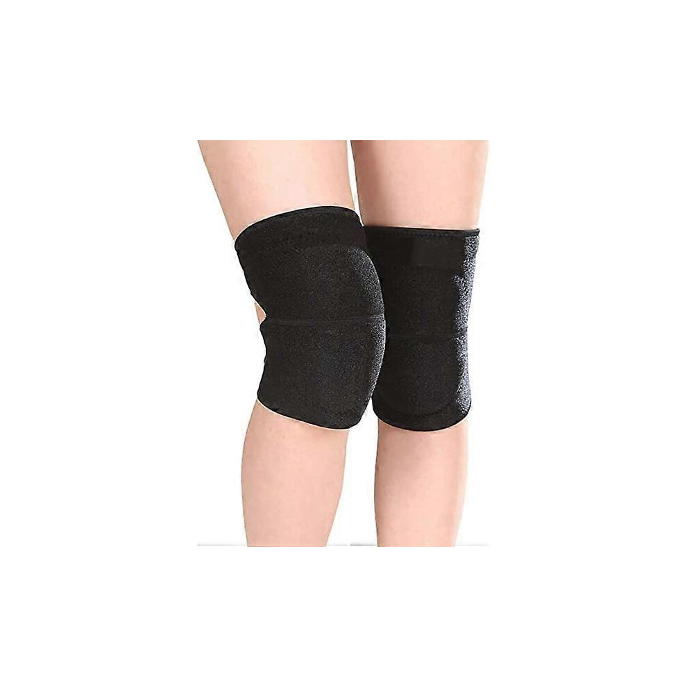 (As show, One size) Sports knee pads, dance for adults, adjustable (black, length 36CM), soft sponge mat yoga knee pads for men and women, non slip knee pads -1 pair
