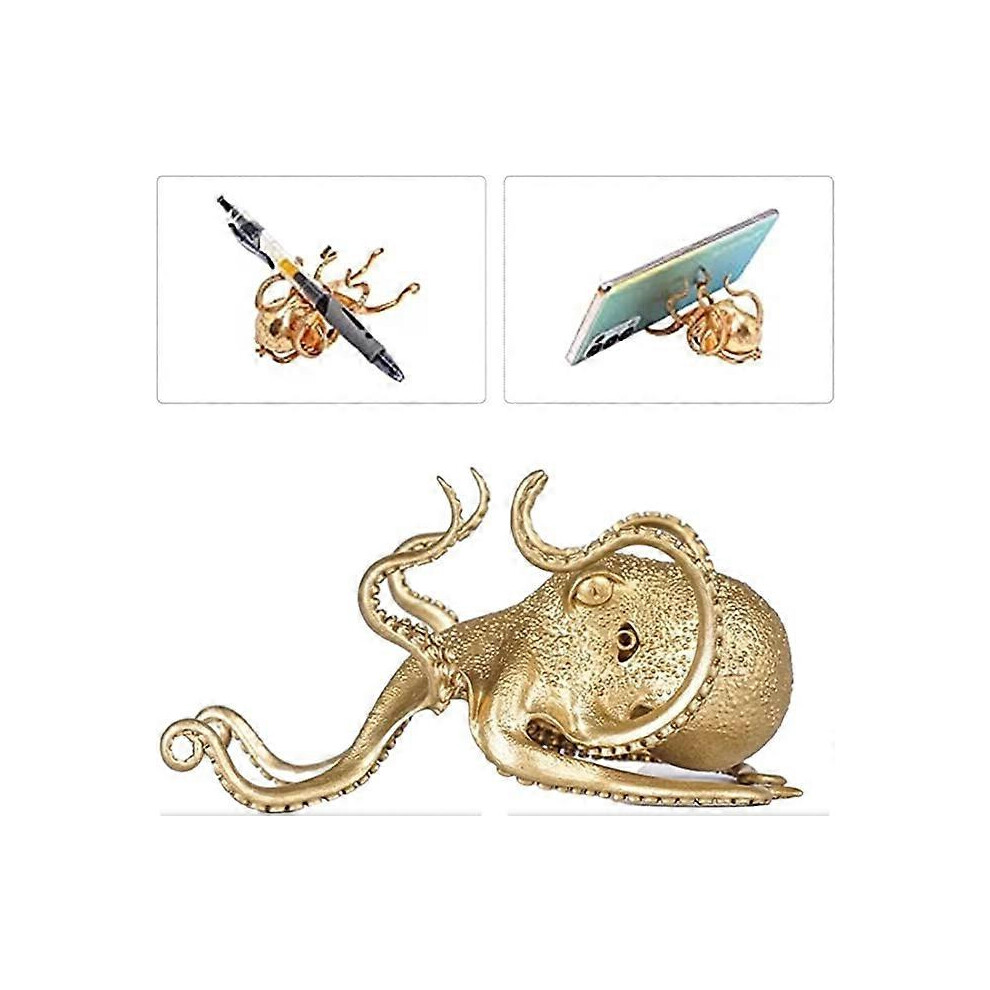 (As Show, One Size) Octopus Phone Holder, Octopus Phone Holder, Desk Phone Holder, Octopus Phone Holder, Octopus Phone Holder, And Desk Golden 3152185967689
