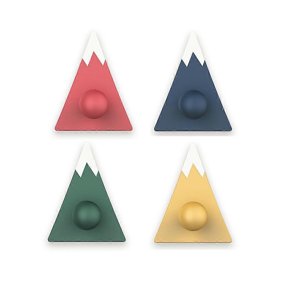 (As show, One size) 4 creative mountain shaped wall hanging hooks for home kitchens, bathrooms, key holders, coats, towels, organization, storage, han-image-OPC-PHPQSSP-NEW