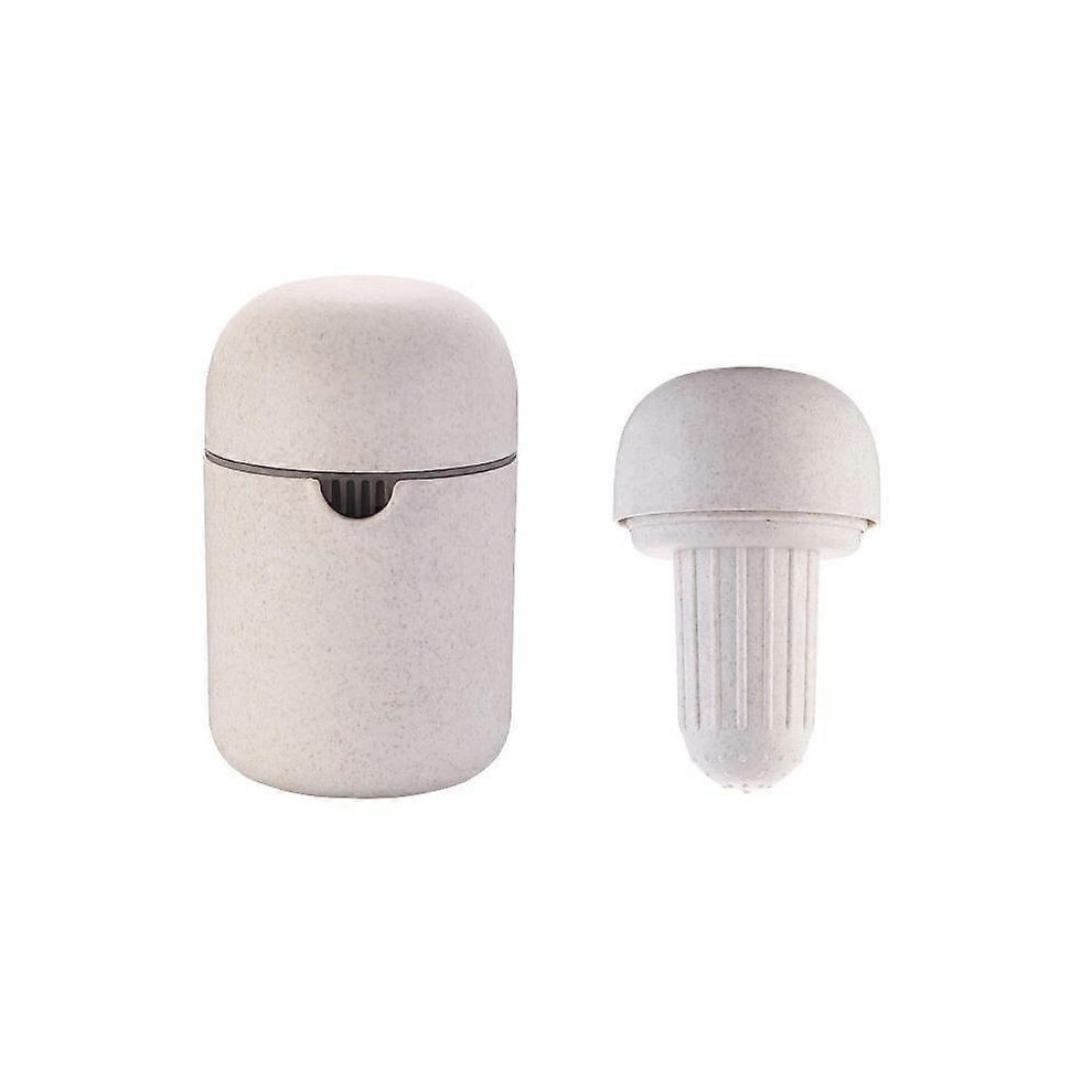 (As show, One size) Manual orange juice press cup (beige), portable lemon juice press, orange juice press, small lemon juice press cup, two ways of using fruit manual pre