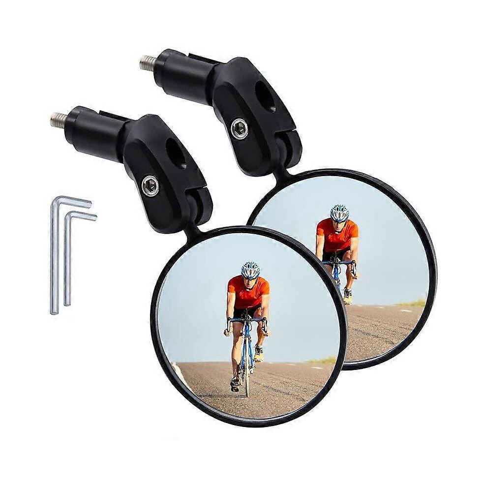 (As show, One size) Bike mirrors Mountain road bike foldable convex mirrors Universal reflectors Cycling equipment