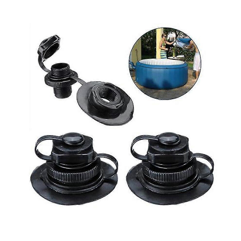 (As show, One size) 2Pcs Boston Nozzle Valve octogonale Bateau gonflable 2-en-1 Valve avec base Pvc