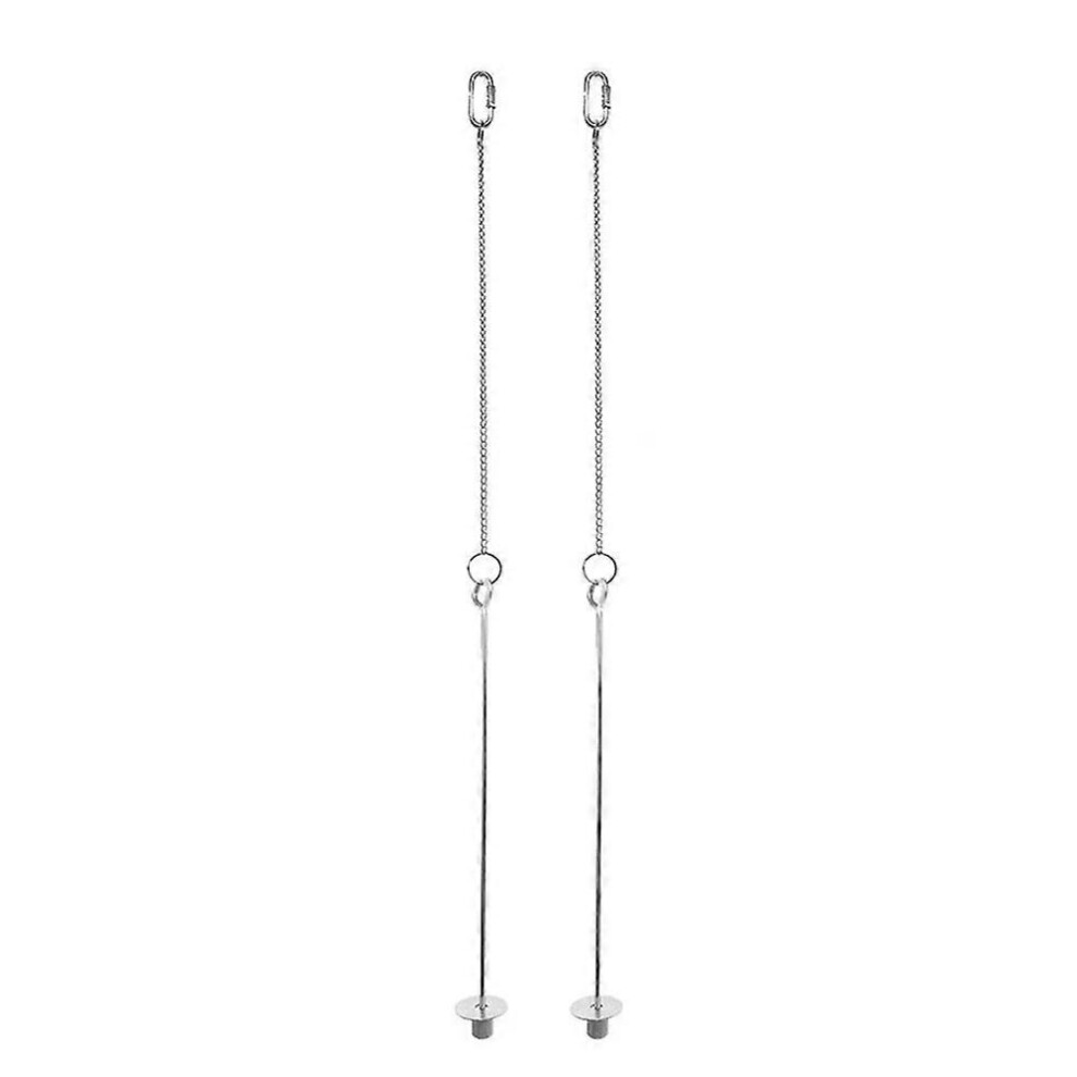 (As show, One size) Hanging Feeder Set of 2 Stainless Steel Fruit Vegetable Chicken Parrot Bird Cage Accessories