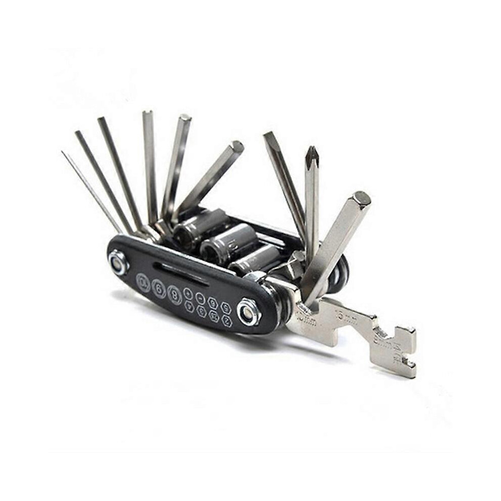 (As show, One size) Tire Repair Tool Bicycle Repair Suit Mountain Road Bike Multi-function Folding Repair Tire Repair Wrench Set