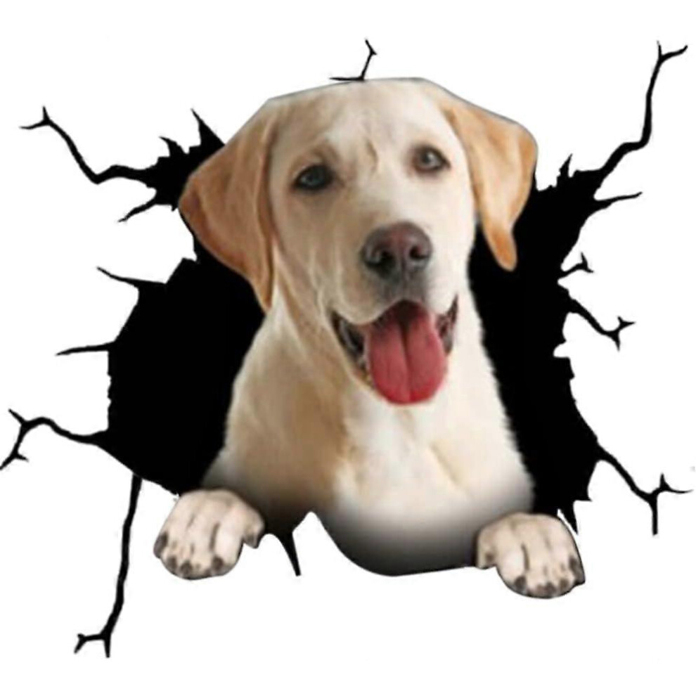 (As show, One size) 4 Pack Dog Car Stickers, 20cm x 20cm 3D Labrador Retriever Car Stickers Personalized Funny French Bulldog Car Stickers Realistic D
