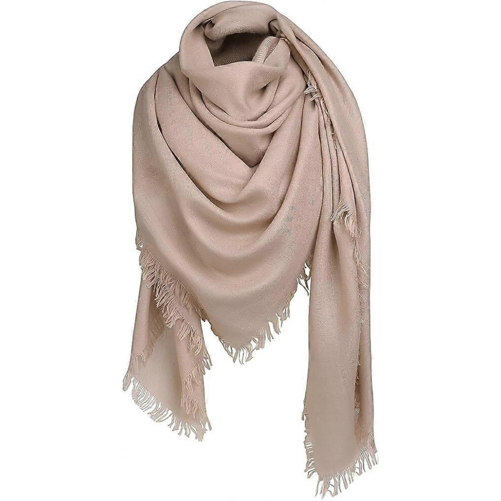 (As show, One size) Women's Cotton Square Shawl Foulard Scarf for Autumn Winter