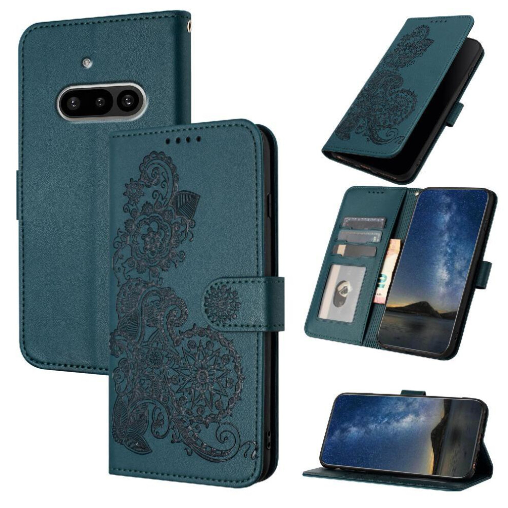(Green) Flip Case For Nothing Phone 3A With Card Slot Stand Flip Folio Book Pu Leather Magnetic Closure Kickstand Protective Green 764563668649