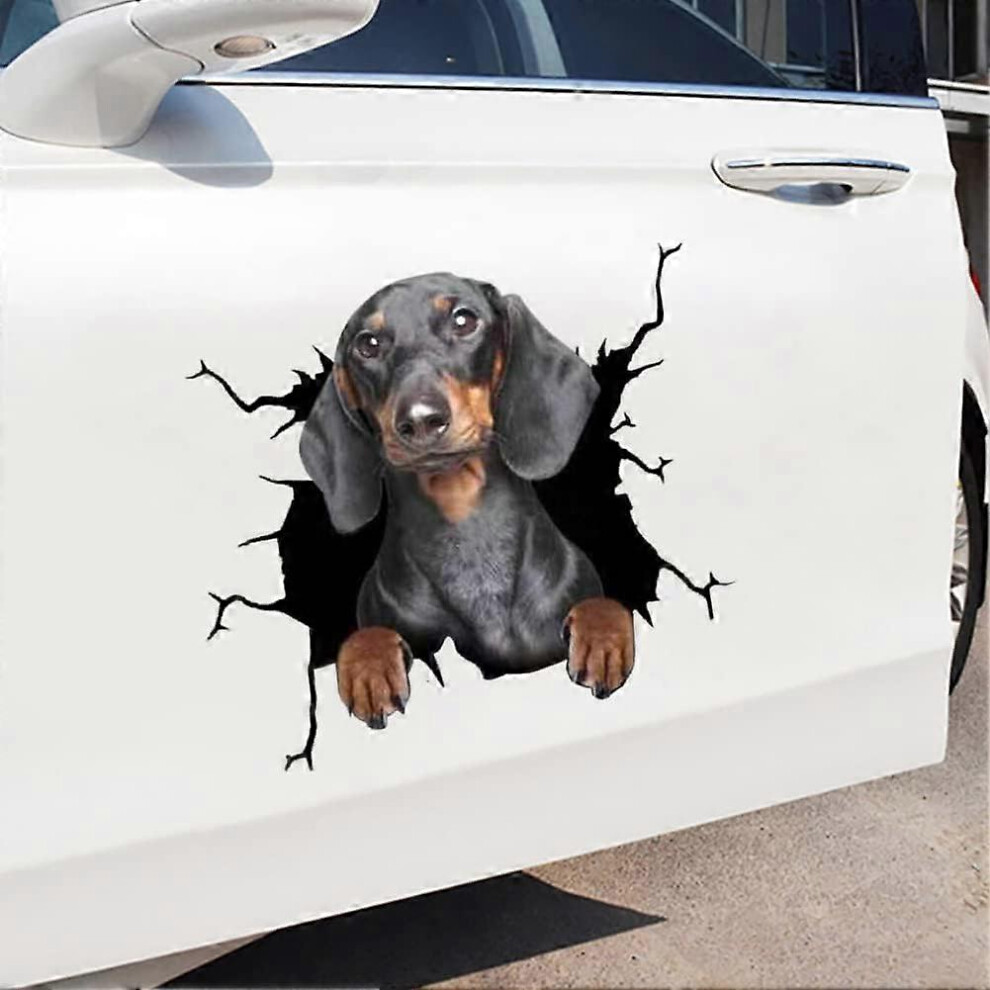 (As show, One size) 4 PCS Dog Car Stickers 20cm*20cm, 3D Labrador Car Decals Personalized Stickers Funny French Bulldog Car Stickers Realistic Dog Vin