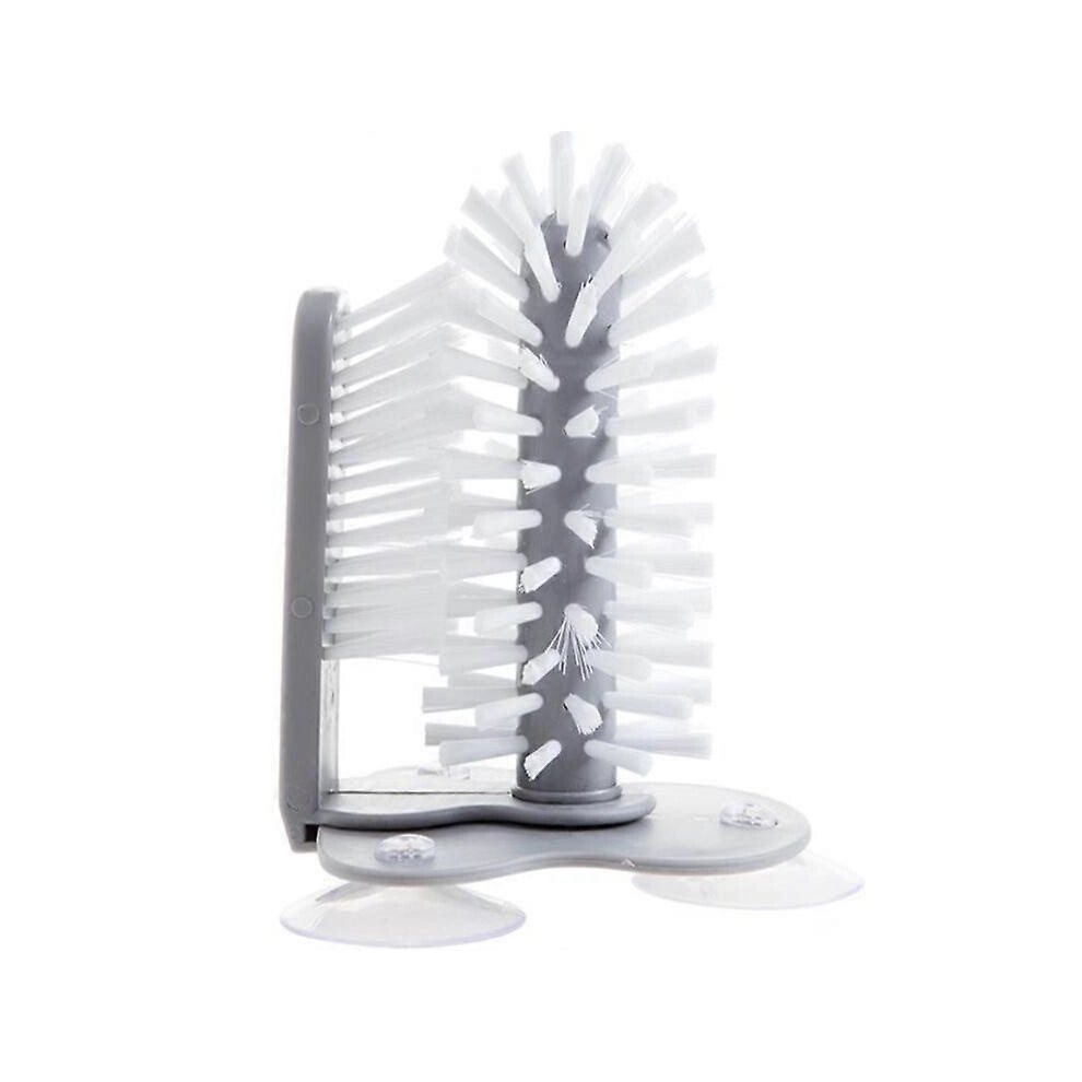(As show, One size) Bottle Brush Cleaning Glass Brushes - 1pcs Wall Mounted Suction Cup Rotating Washing Pot with Double Sided Bottle Brush Powerful S-image-OPC-PHPQX8D-NEW