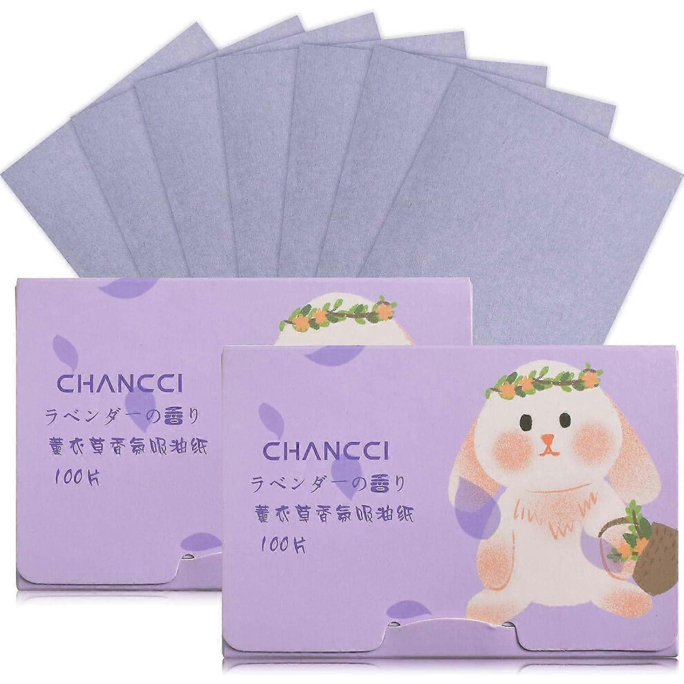 (As show, One size) 200 Sheets 60*90mm (Lavender)Oil Blotting Paper, Face Matifying Paper, Facial Oil Blotting Papers For Absorbing Facial Oil, Natural Face Oil Blotting