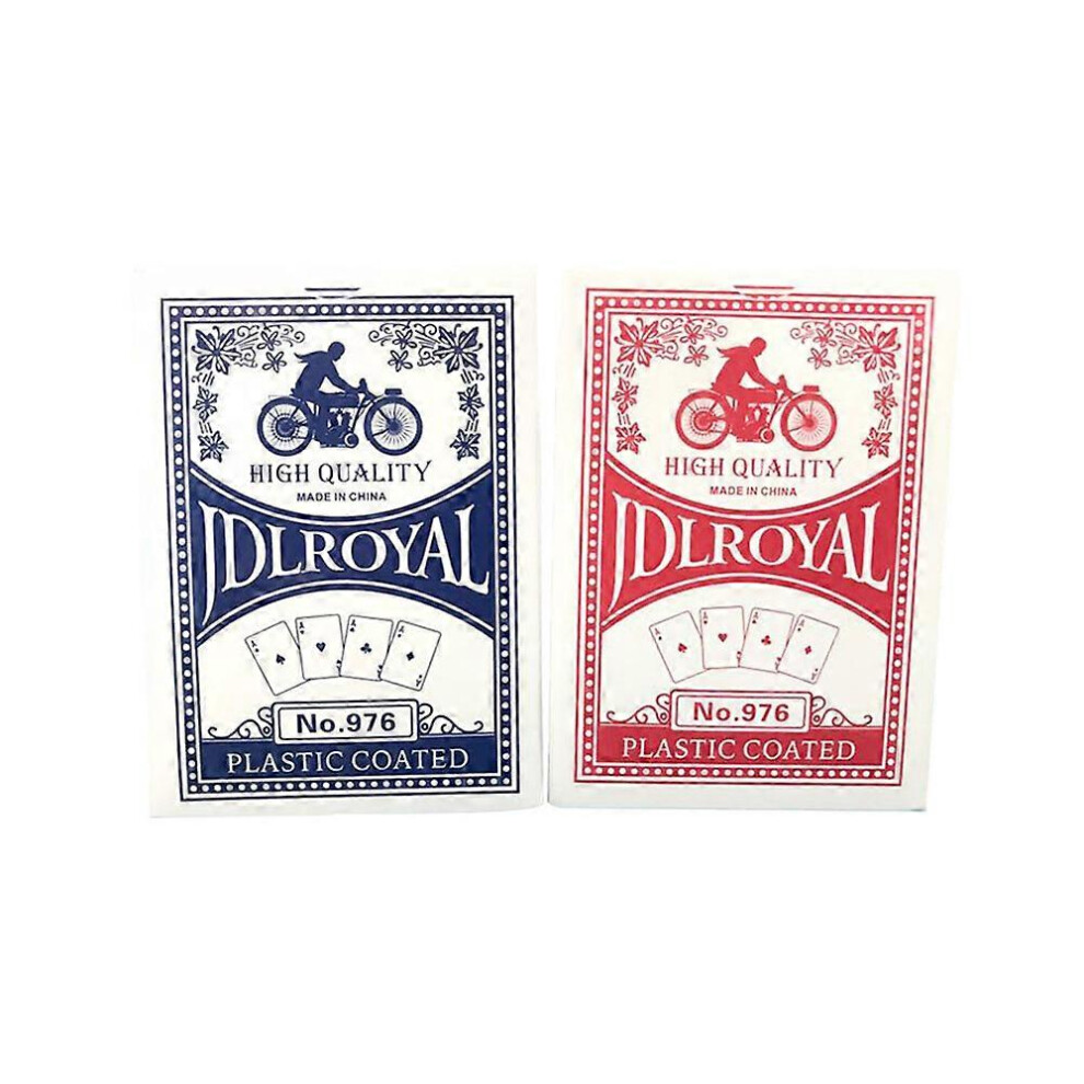 (As show, One size) 12 Decks Card Games 54 of Standard Index Poker Playing Cards 6 Blue and 6 Red, Smooth Cardboard Playing Cards, Perfect for Party F