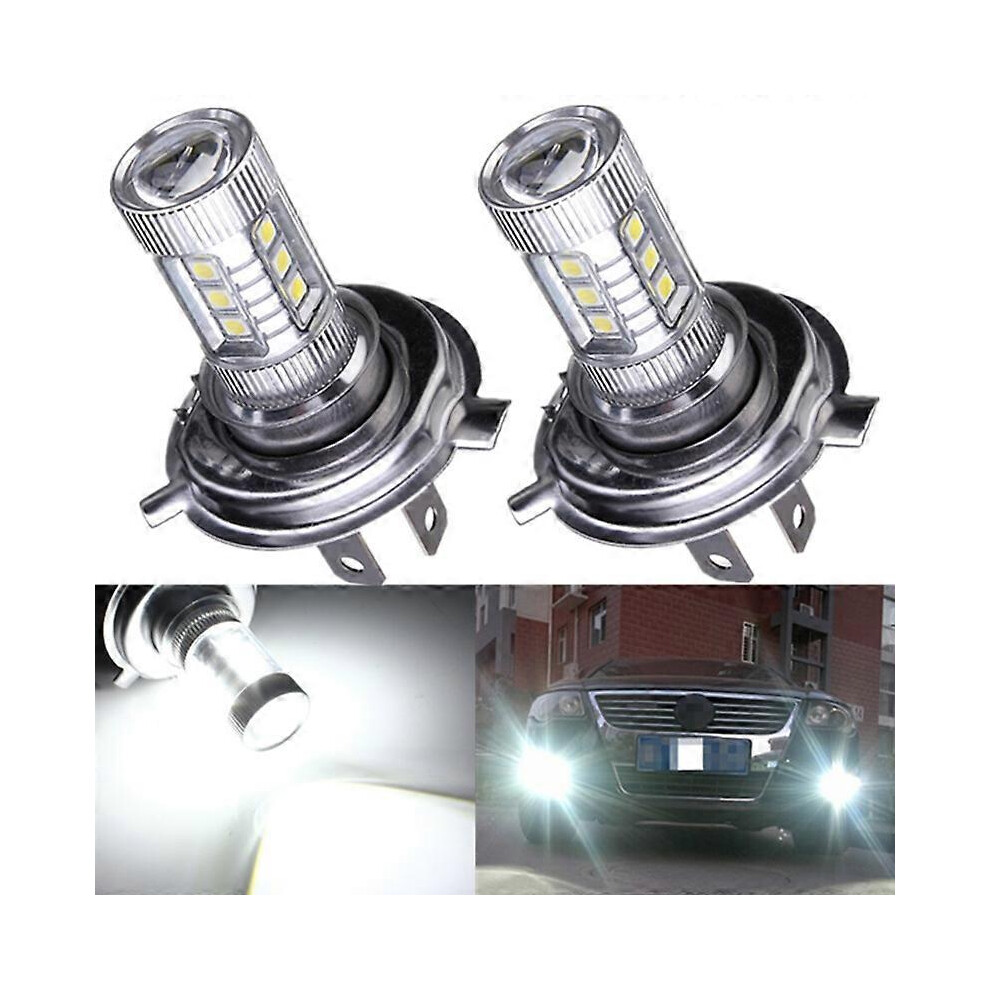 (As show, One size) 2Pcs H4 80W Car LED Replacement Bulbs LED Headlight Bulb Kit Super Bright Light
