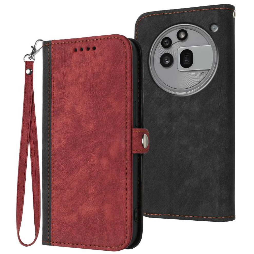 Photos - Case   for Nothing Phone 3a Pro Flip Folio Book Pu Leather Magnetic Closure Kickstand Protective Wallet with Card Slot S(Red)