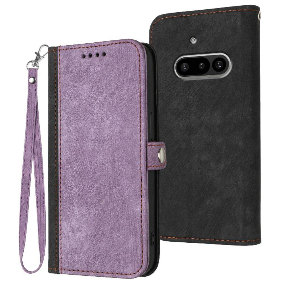 (Purple) Case For Nothing Phone 3A Flip Folio Book With Card Slot Stand Kickstand Protective Wallet Pu Leather Magnetic Closure Purple 764563668977