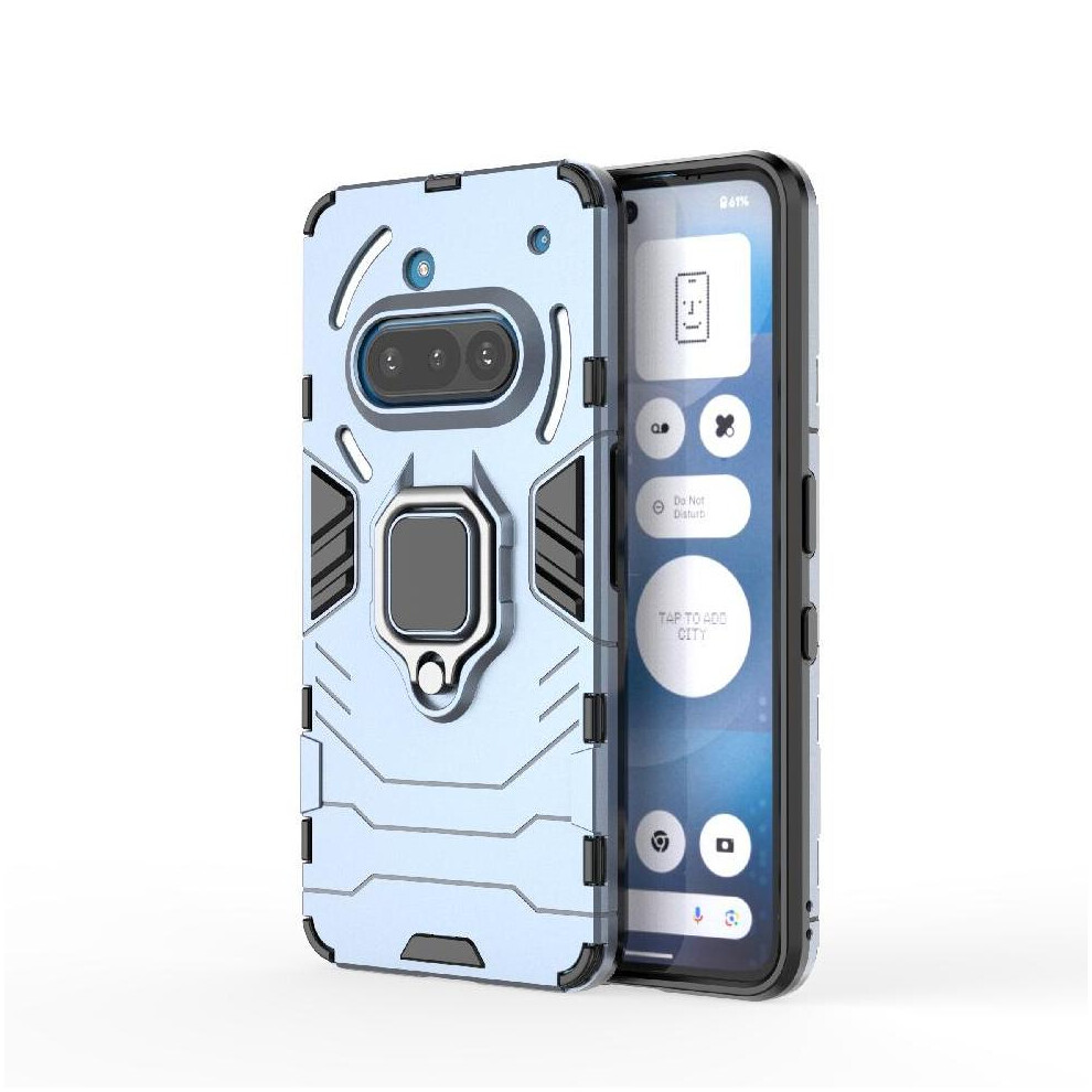 ( ) Case For Nothing Phone 3A Shockproof Cover 360Rotating Ring Military Drop Protection Kickstand Gray 764563669820