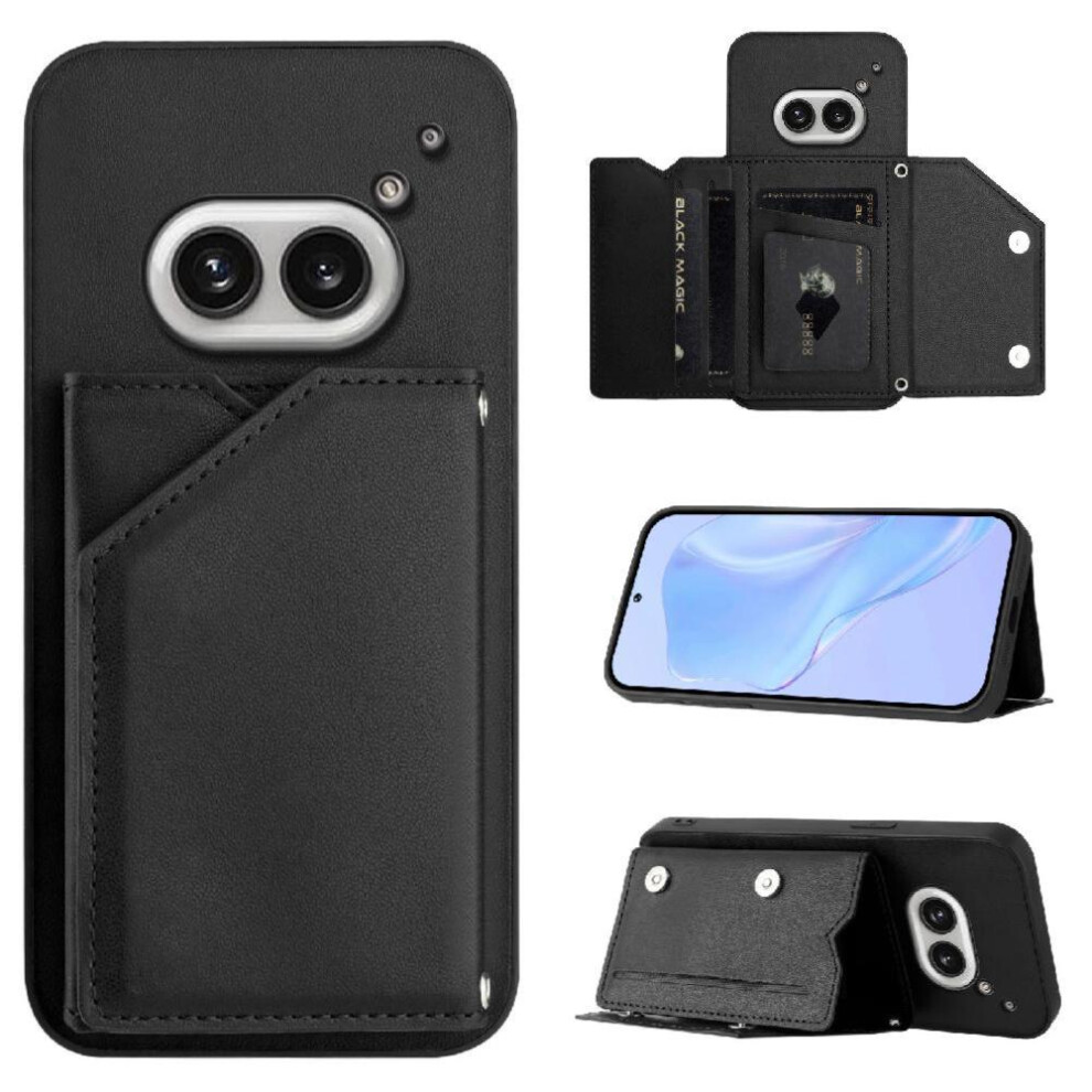Photos - Case  Compatible  for Nothing Phone 2a Unique High Quality Accurate Incision Kickstand Function(Black)