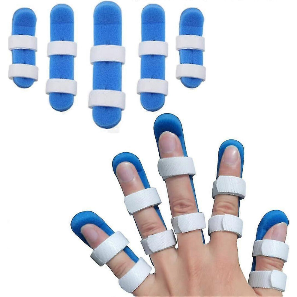 Furtalk (As Show, One Size) 5Pcs Finger Splint Metal Broken Finger Support Bar Finger Stabilizer Suitable For Adult