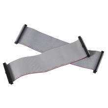 (As show, One size) 2pcs 2.54mm 40-pin Female To Female Ide Pata Flat Ribbon Cable 20cm