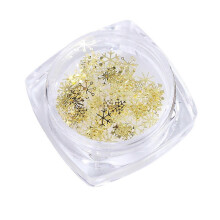 (As show, One size) 90x/set Mixed Snowflake Charms Creative DIY Epoxy Resin Casting Filling Material