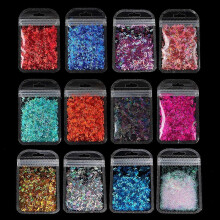 (As show, One size) Resin Art Supplies Shiny Letter Holographic Stickers UV Frame Resin DIY Filler
